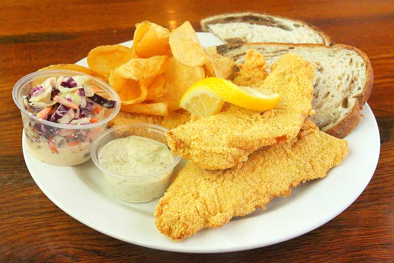 Our Fish & Chips  Perch Plate and Homemade Coleslaw